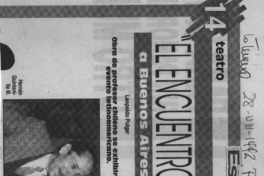 "El encuentro" a Buenos Aires  [artículo] Leopoldo Pulgar.