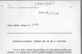 Gonzalo Rojas, visión de un ir y volver