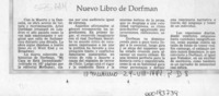 Nuevo libro de Dorfman  [artículo].