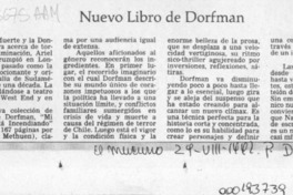 Nuevo libro de Dorfman  [artículo].
