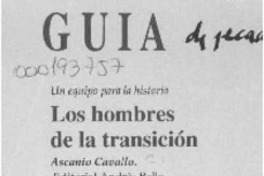 Los hombres de la transición  [artículo] R. O.