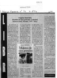 Mujeres de ojos grandes  [artículo] David Fuentealba L.