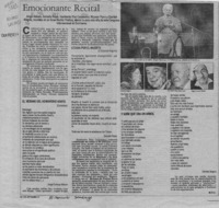 Emocionante recital  [artículo] M. T. C.