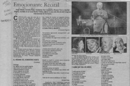 Emocionante recital  [artículo] M. T. C.