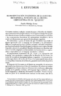 Representación ingeniosa de la locura metafísica, función de la ironía cervantina en el "Quijote"
