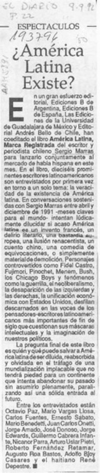 América Latina existe?  [artículo].