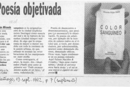 Poesía objetivada  [artículo] Hernán Miranda.