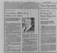 Tres opciones poéticas  [artículo] Beatriz Berger.