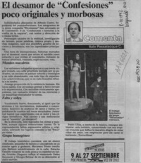 El desamor de "Confesiones" poco originales y morbosas  [artículo] Italo Passalacqua C.
