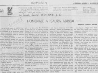 Homenaje a Isaura Abrigo