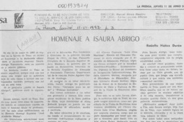 Homenaje a Isaura Abrigo