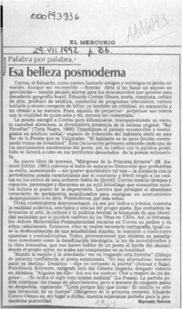 Esa belleza posmoderna  [artículo] Marcelo Novoa.