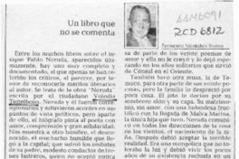 Un libro que no se comenta  [artículo] Fernando Montaldo Bustos.