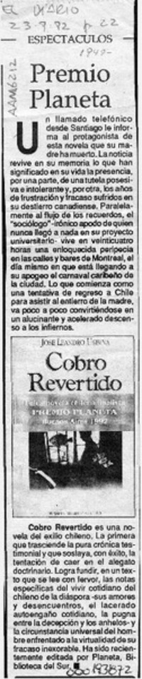 Premio Planeta  [artículo].