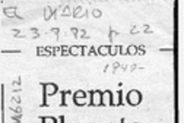 Premio Planeta  [artículo].