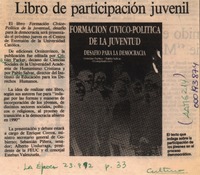 Libro de participación juvenil  [artículo].
