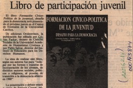 Libro de participación juvenil  [artículo].