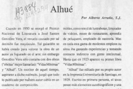 Alhué  [artículo] Alberto Arraño.