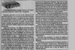 La heredad del pasto y el agua  [artículo] Fernando Quilodrán.
