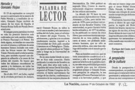 Neruda y Gonzalo Rojas