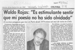 Waldo Rojas, "Es estimulante sentir que mi poesía no ha sido olvidada"  [artículo] Angélica Rivera.