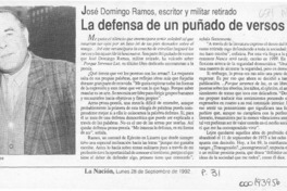 La Defensa de un puñado de versos  [artículo].