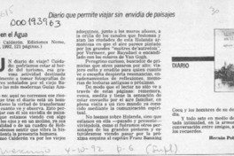Escrito en el agua  [artículo] Hernán Poblete Varas.