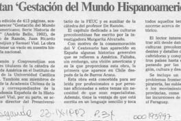 Editan "Gestación del mundo hispanoamericano".