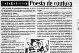 Poesía de ruptura  [artículo] Jaime Valdivieso.