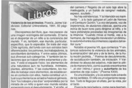 Violencia de los animales  [artículo] Fernando Quilodrán.