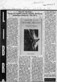 Frente a un hombre armado  [artículo] David Fuentealba L.