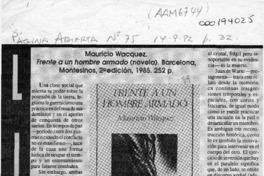 Frente a un hombre armado  [artículo] David Fuentealba L.