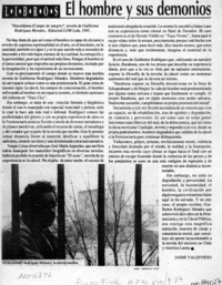 El hombre y sus demonios  [artículo] Jaime Valdivieso.