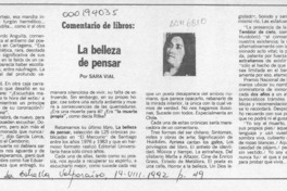 La belleza de pensar