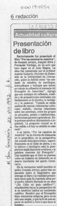 Presentación de libro  [artículo].