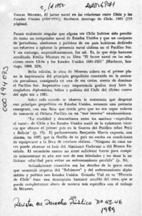 El factor naval en las relaciones entre Chile y los Estados Unidos (1881-1951)