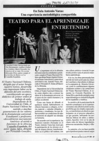 Teatro para el aprendizaje entretenido  [artículo].