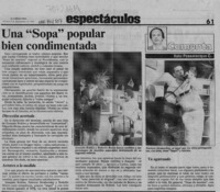 Una "Sopa" popular bien condimentada  [artículo] Italo Passlacqua C.