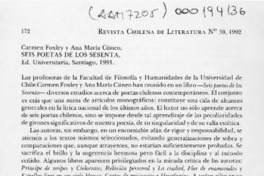 Seis poetas de los sesenta