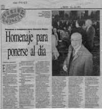 Homenaje para ponerse al día