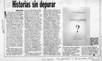 Historias sin depurar  [artículo] Ramiro Rivas.