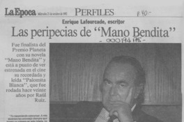 Las peripecias de "Mano bendita"  [artículo] Richard Vera.