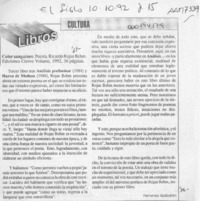 Color sanguíneo  [artículo] Fernando Quilodrán.