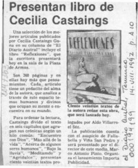 Presentan libro de Cecilia Castaings  [artículo].