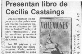 Presentan libro de Cecilia Castaings  [artículo].