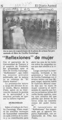 "Reflexiones" de mujer  [artículo].