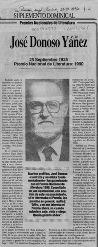 José Donoso Yáñez  [artículo].