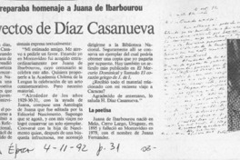 Los Proyectos de Díaz Casanueva  [artículo].