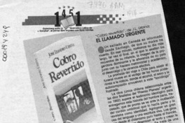 El llamado urgente  [artículo] Lucrecio.