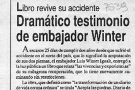 Dramático testimonio de embajador Winter  [artículo].